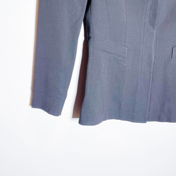 Escada Concealed Wool 3-Button Blazer Black SZ34 - Picture 3 of 8